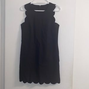 J Crew Black Scallop Detail Dress Size 4